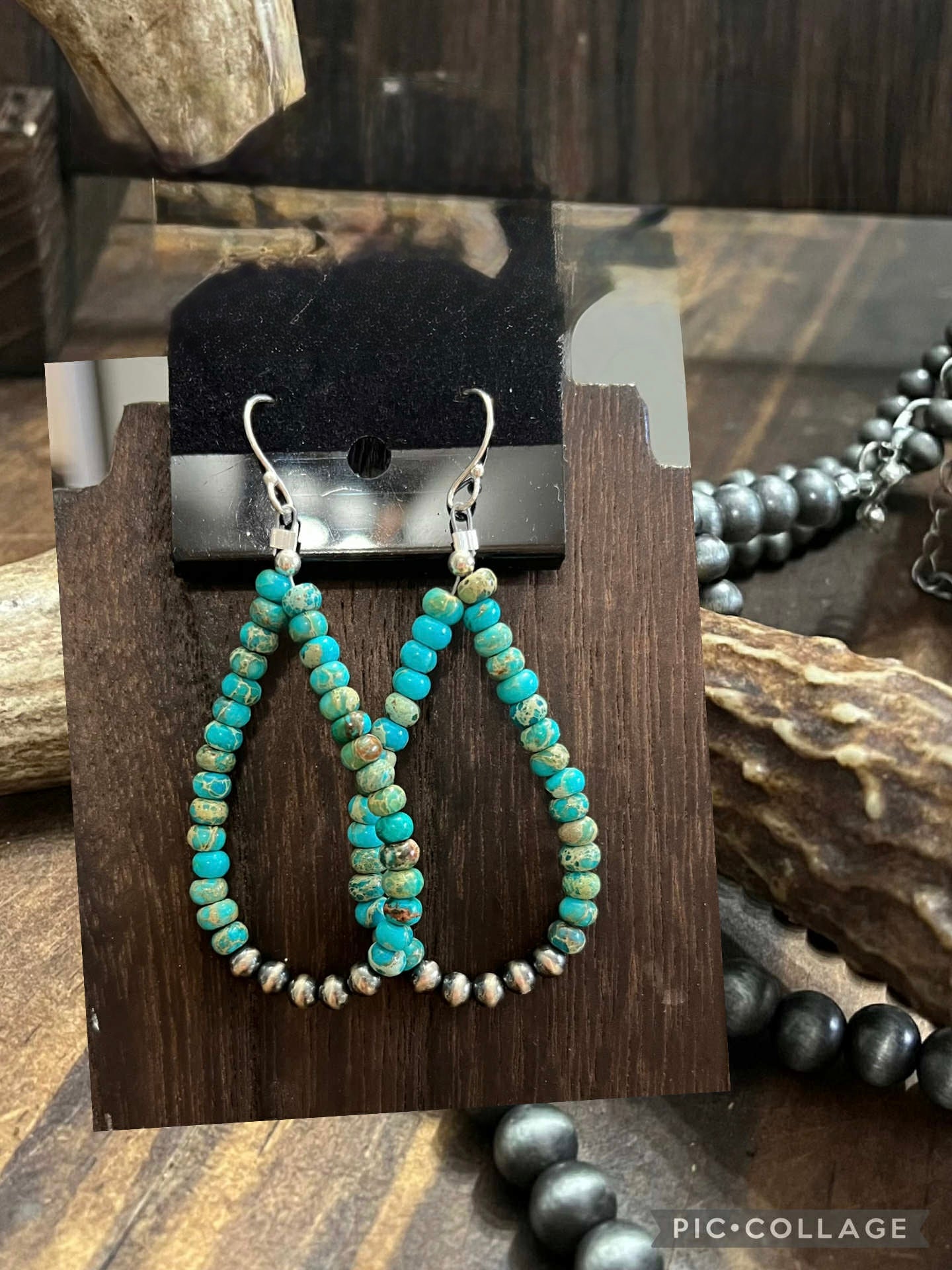 Turquoise Pearl Earrings