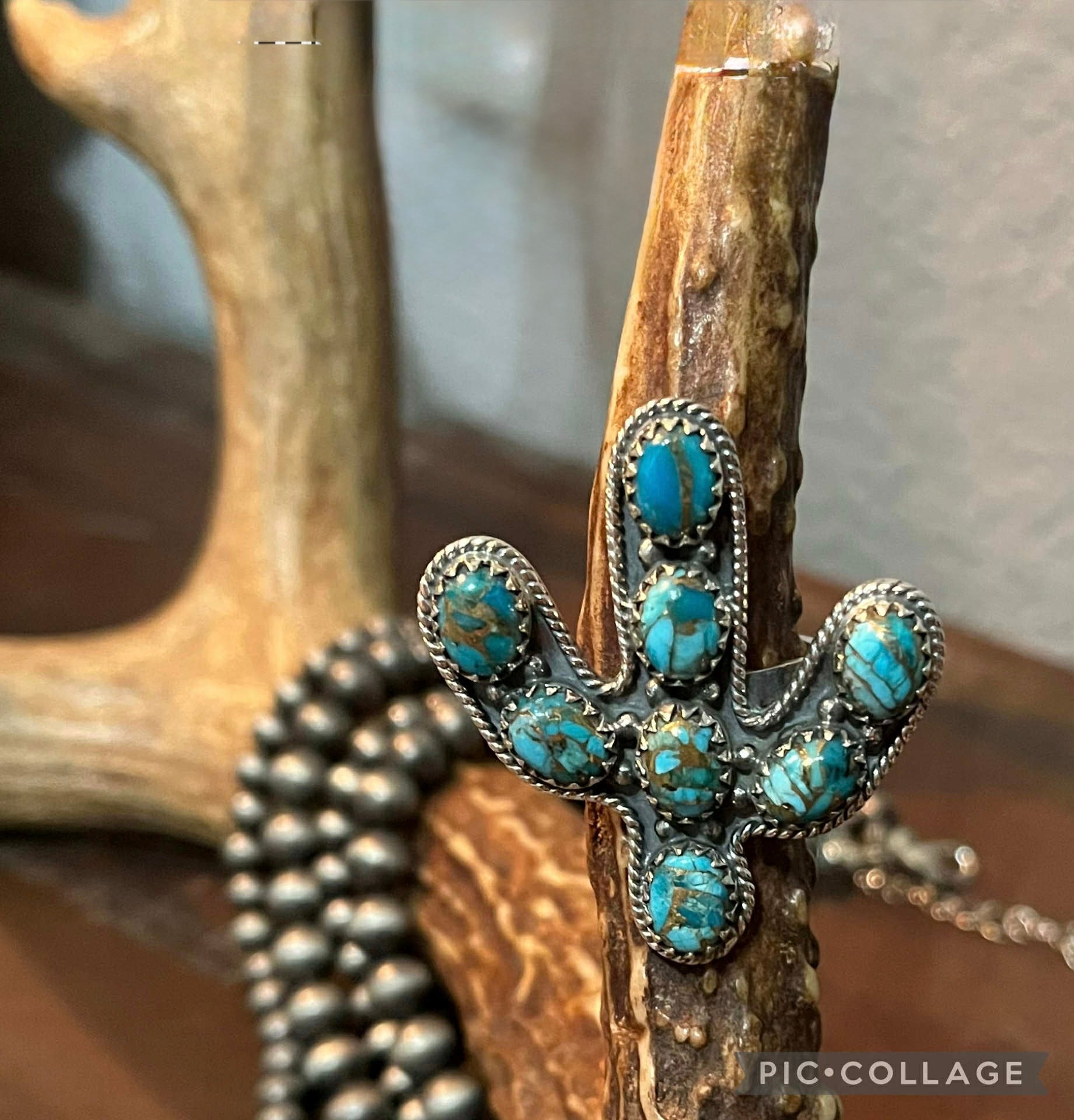 Turquoise Cactus Ring