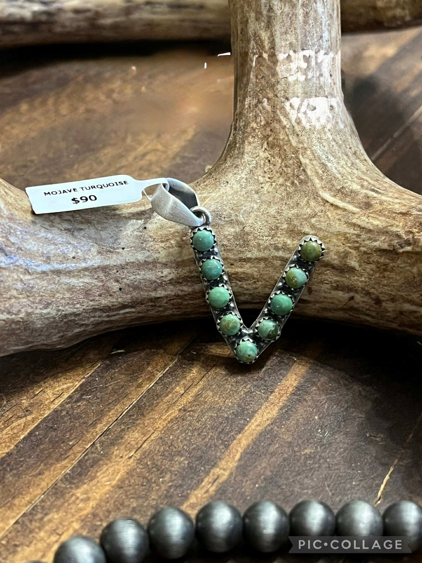 Mohave Turquoise “V” Pendant