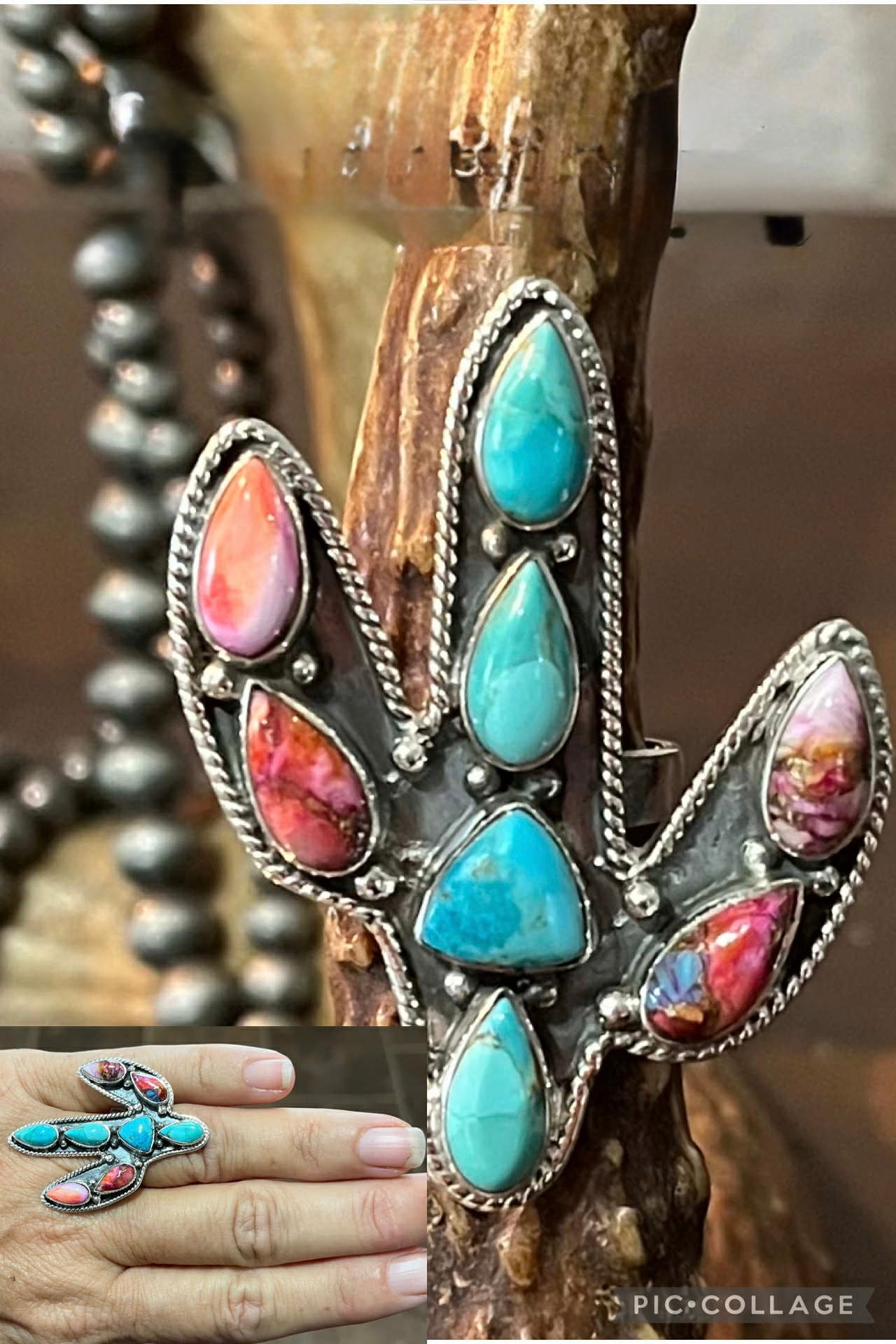Turquoise Spiny Cactus Ring