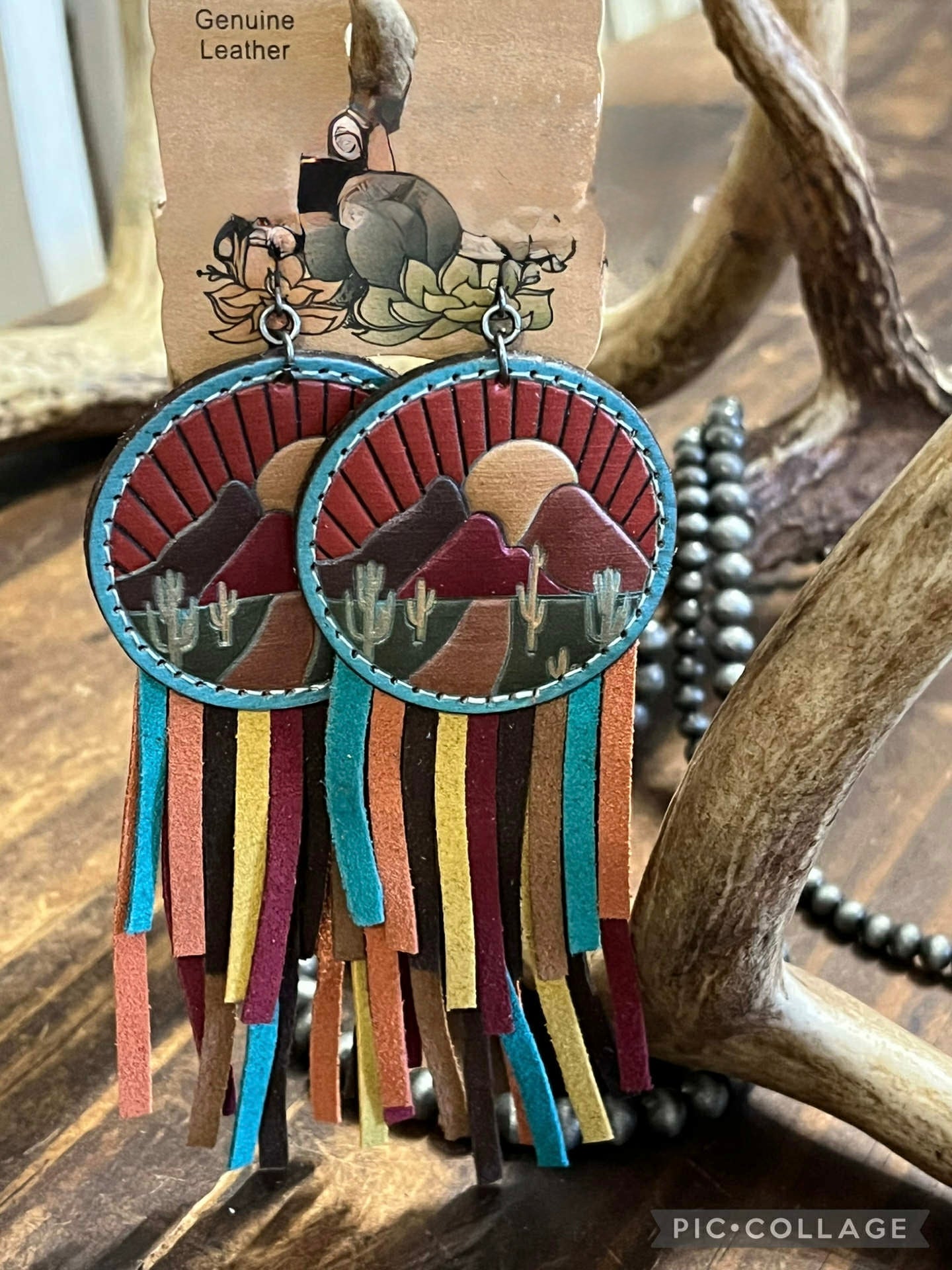 Justin Leather Earrings