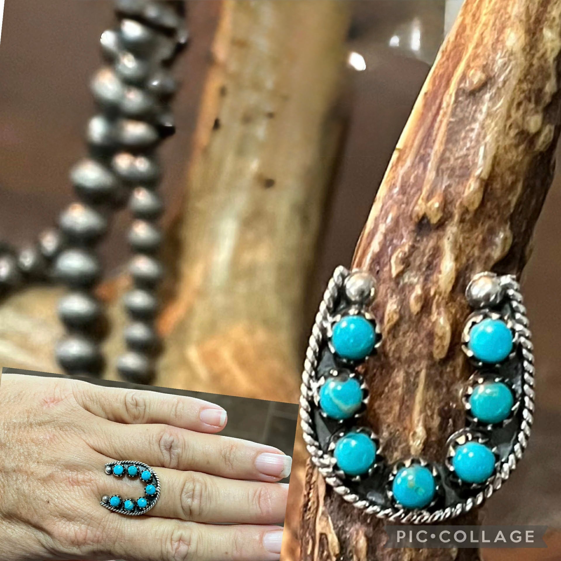 Turquoise Horse Shoe Ring