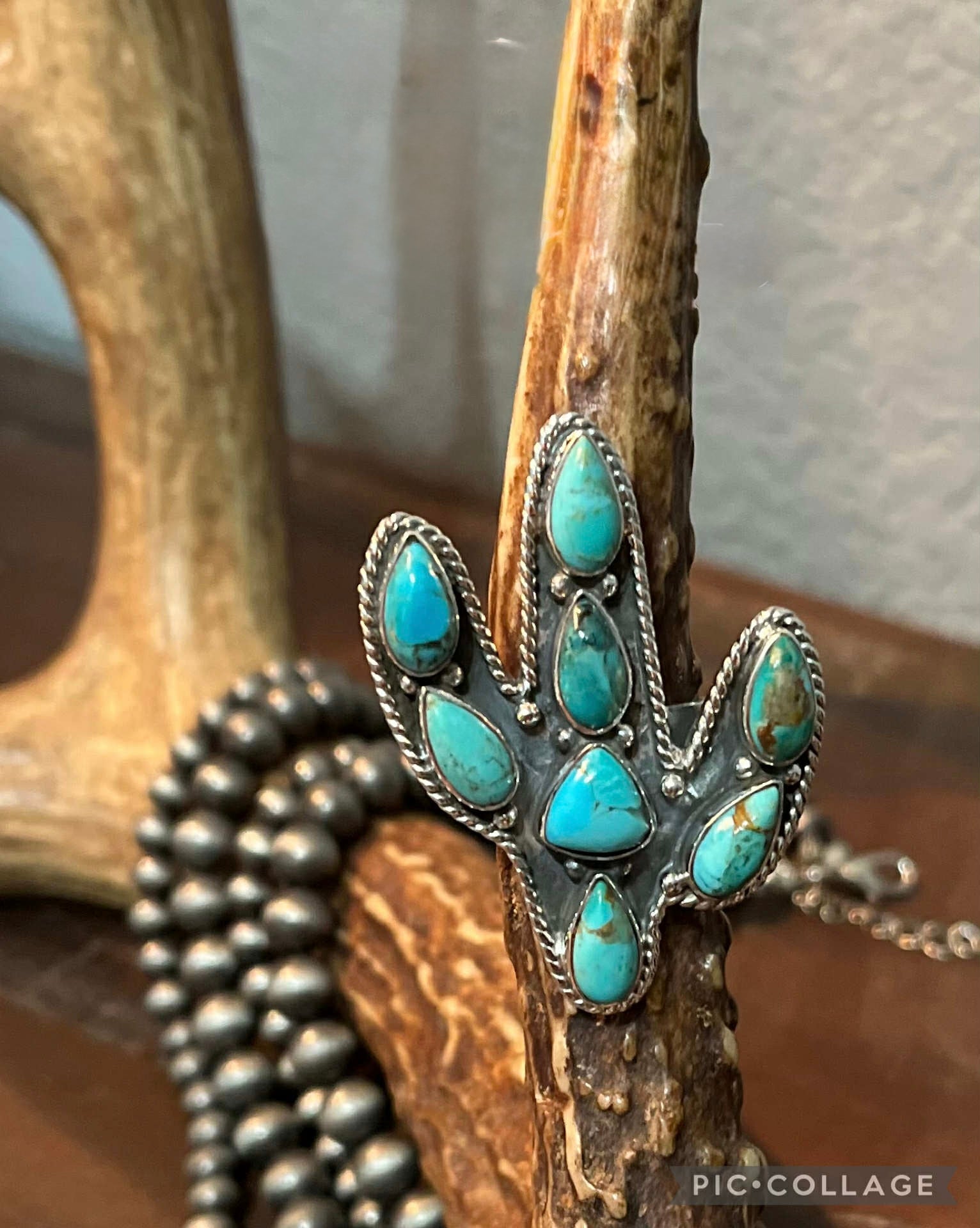 Turquoise Cactus Ring