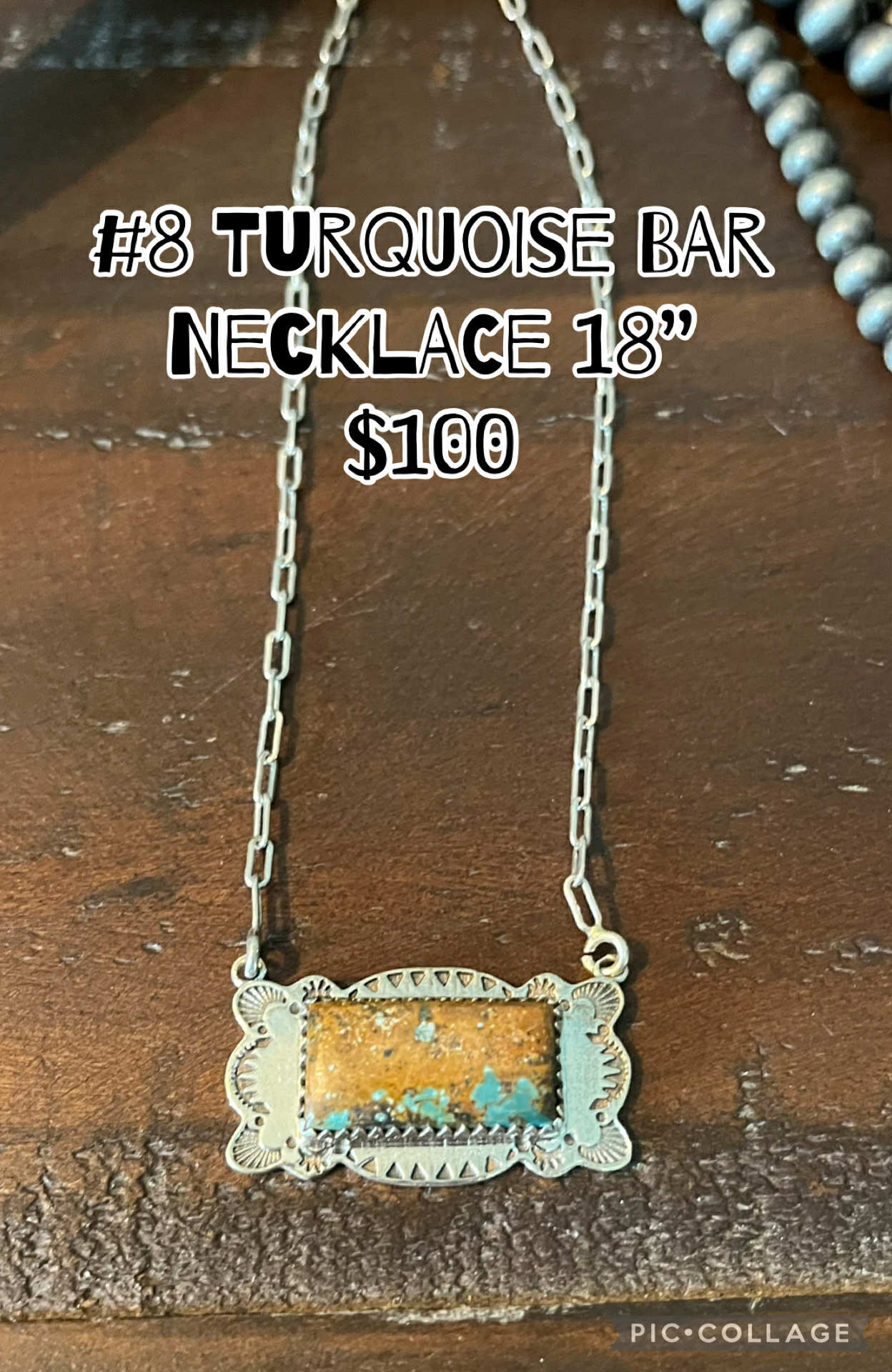 Turquoise Bar Necklace