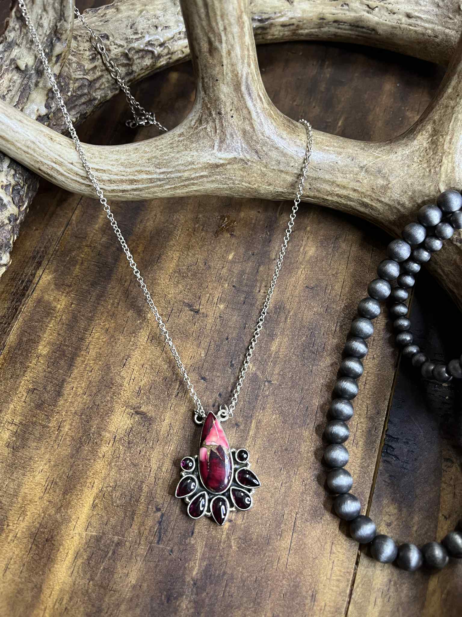 Rose Dahlia Necklace