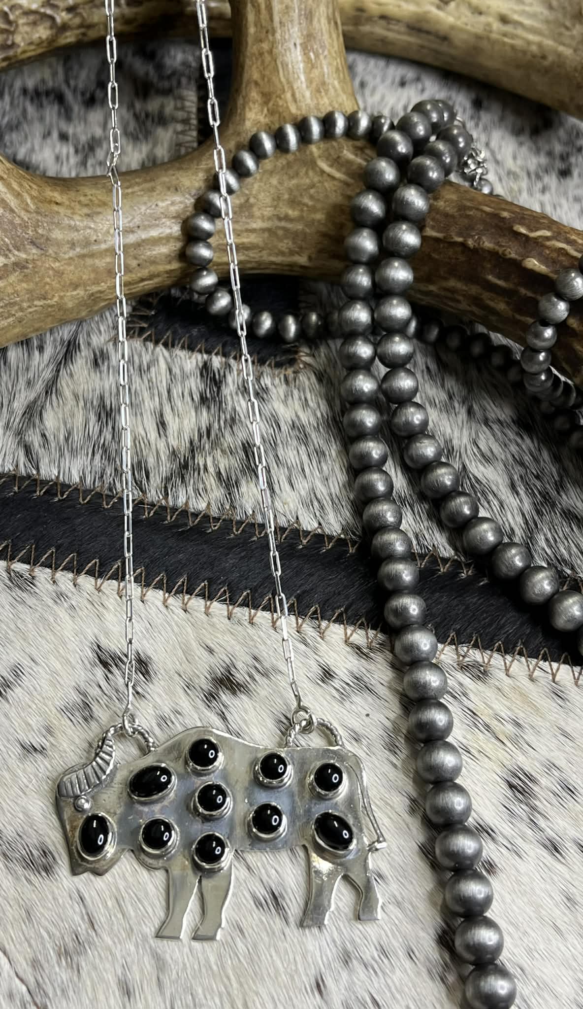 Black Onyx Buffalo Necklace