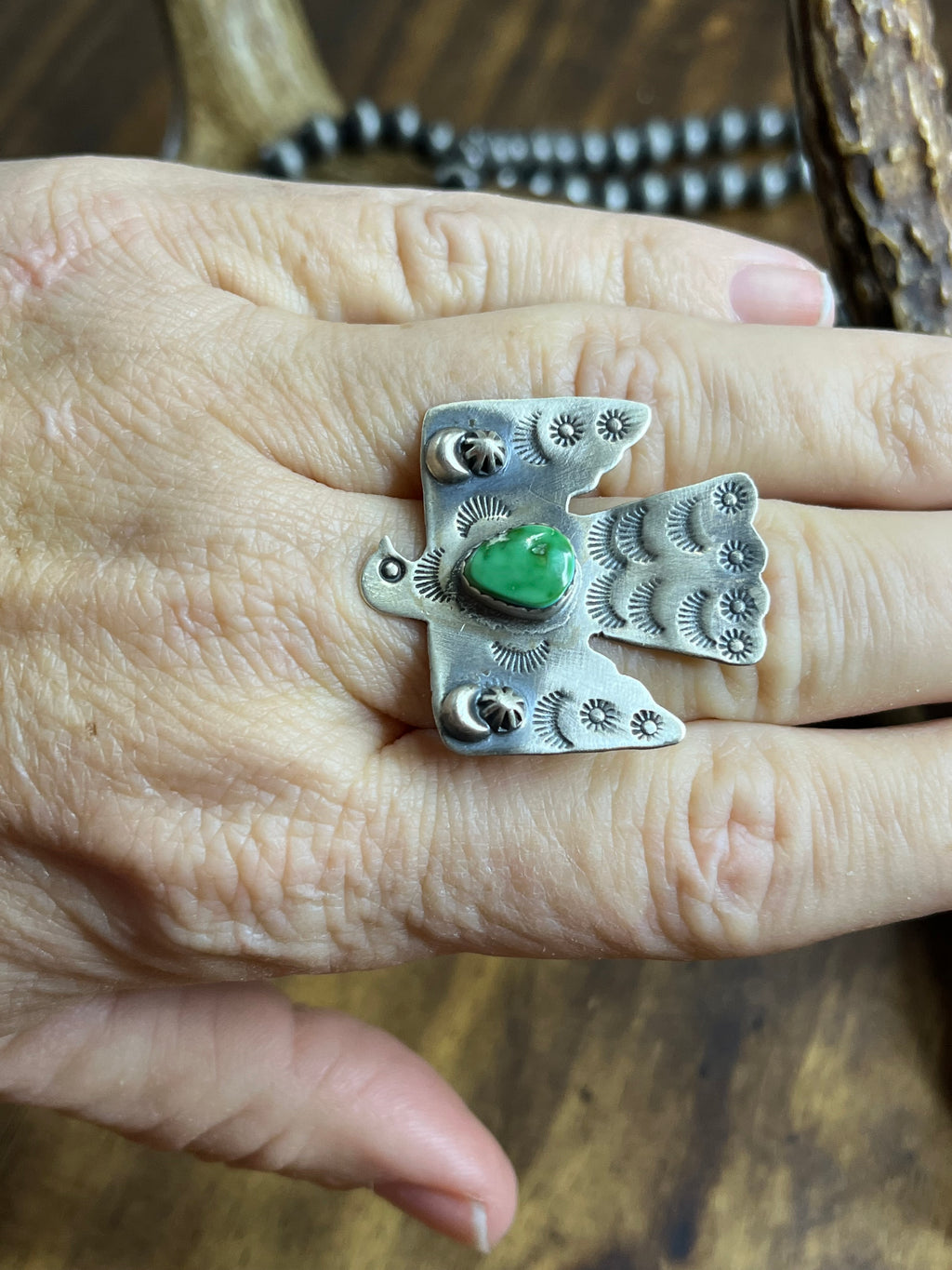 Sonoran Gold Thunderbird Ring..Adjustable