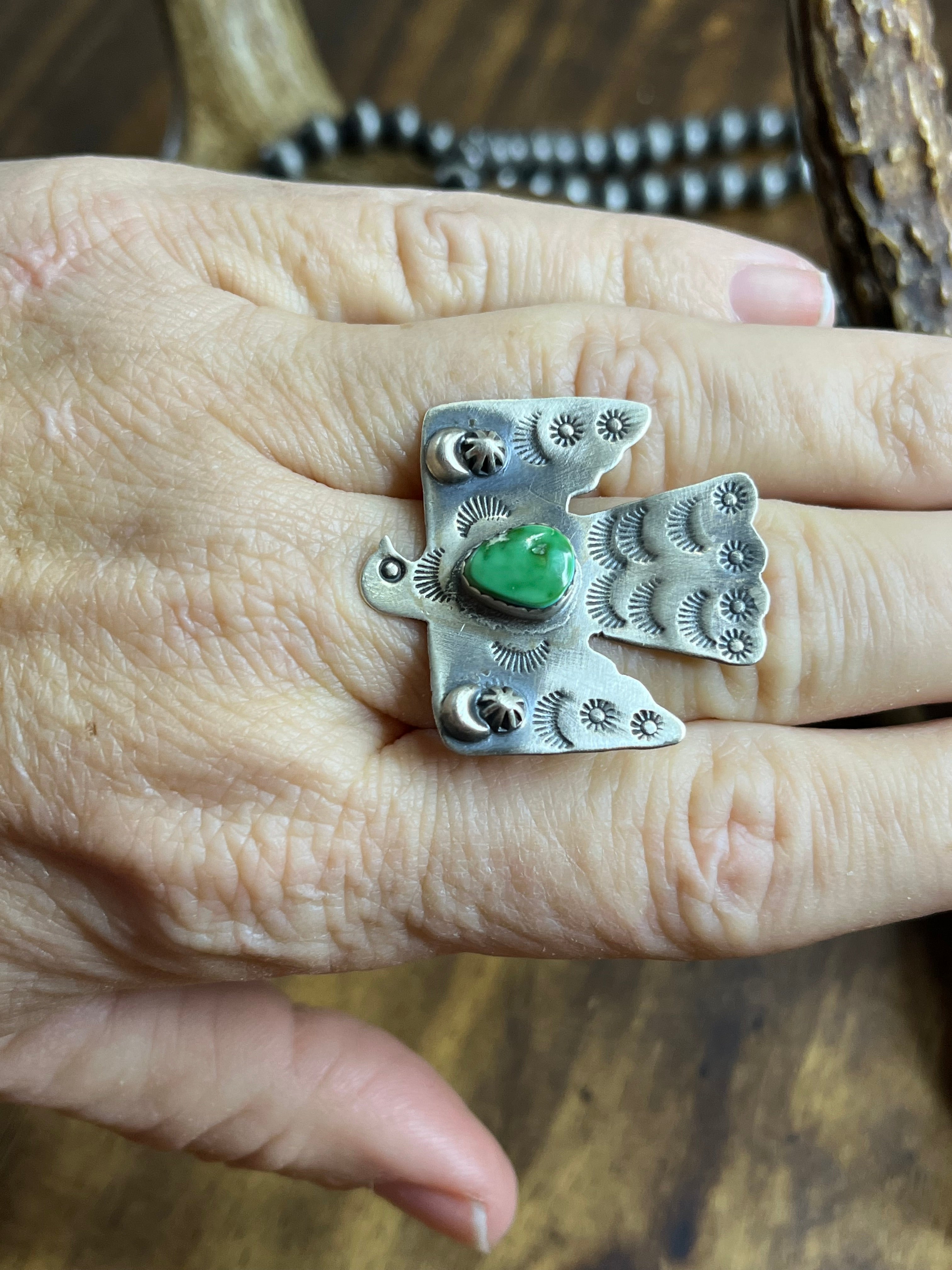 Sonoran Gold Thunderbird Ring..Adjustable