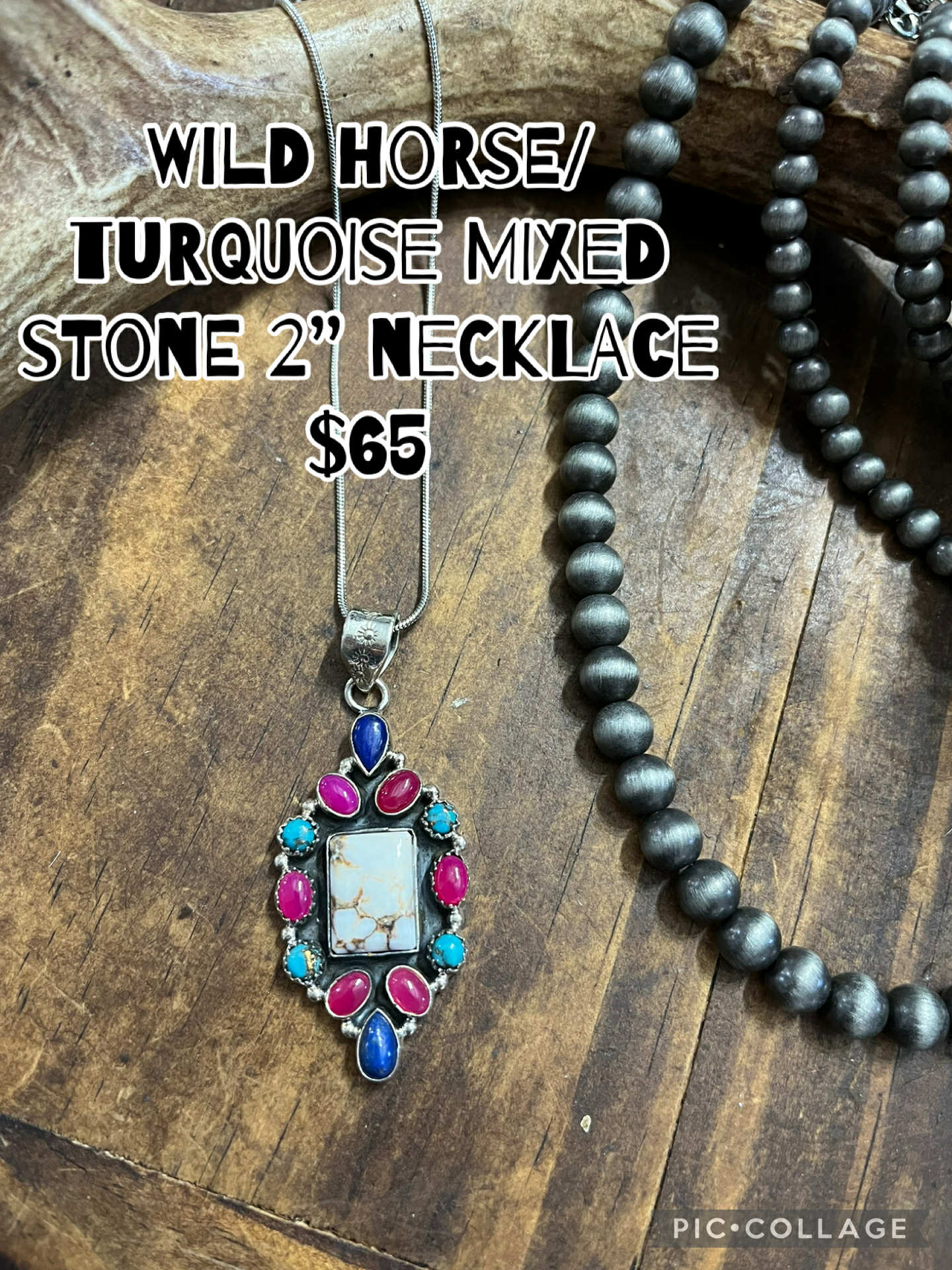 Wild Horse/Turquoise Mix Necklace