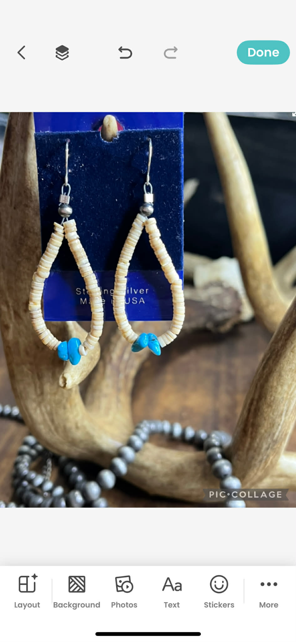 Shell & turquoise earrings