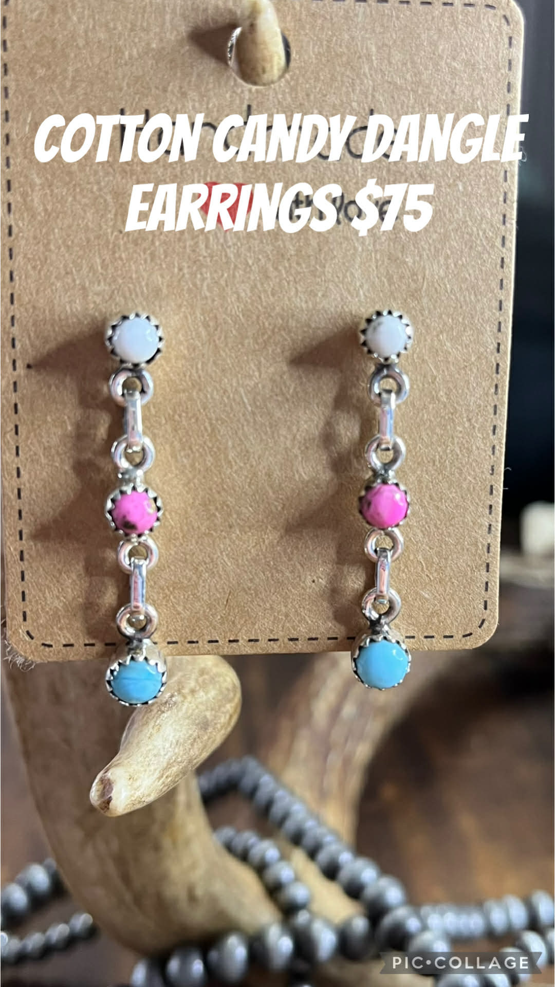Cotton candy earrings