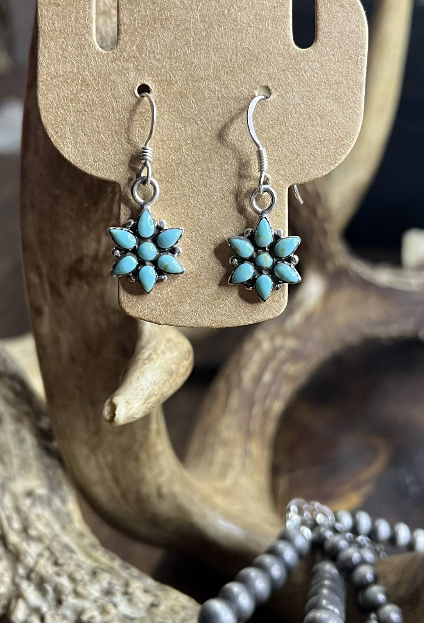 Turquoise Flower Earrings