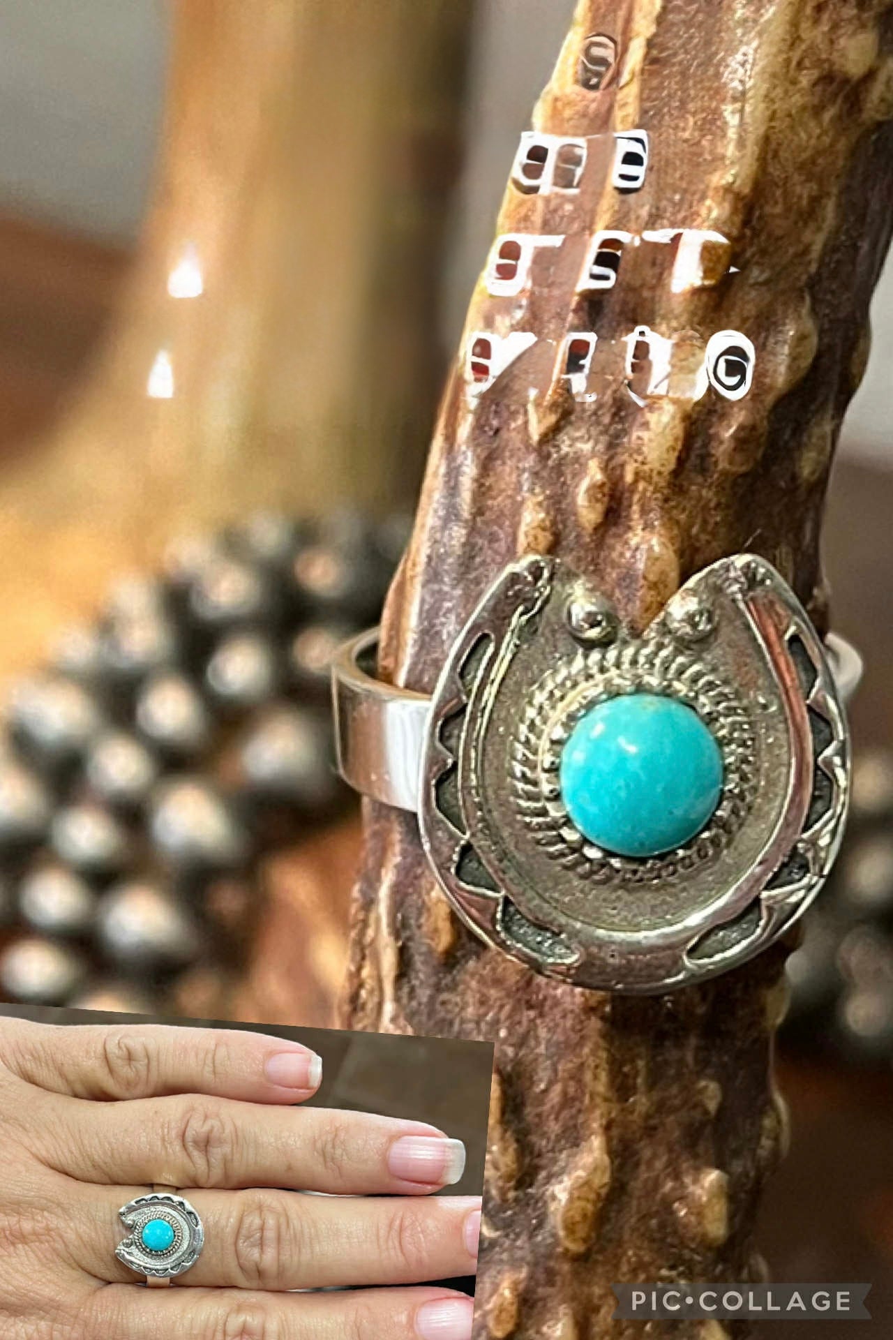 Turquoise Horseshoe Ring