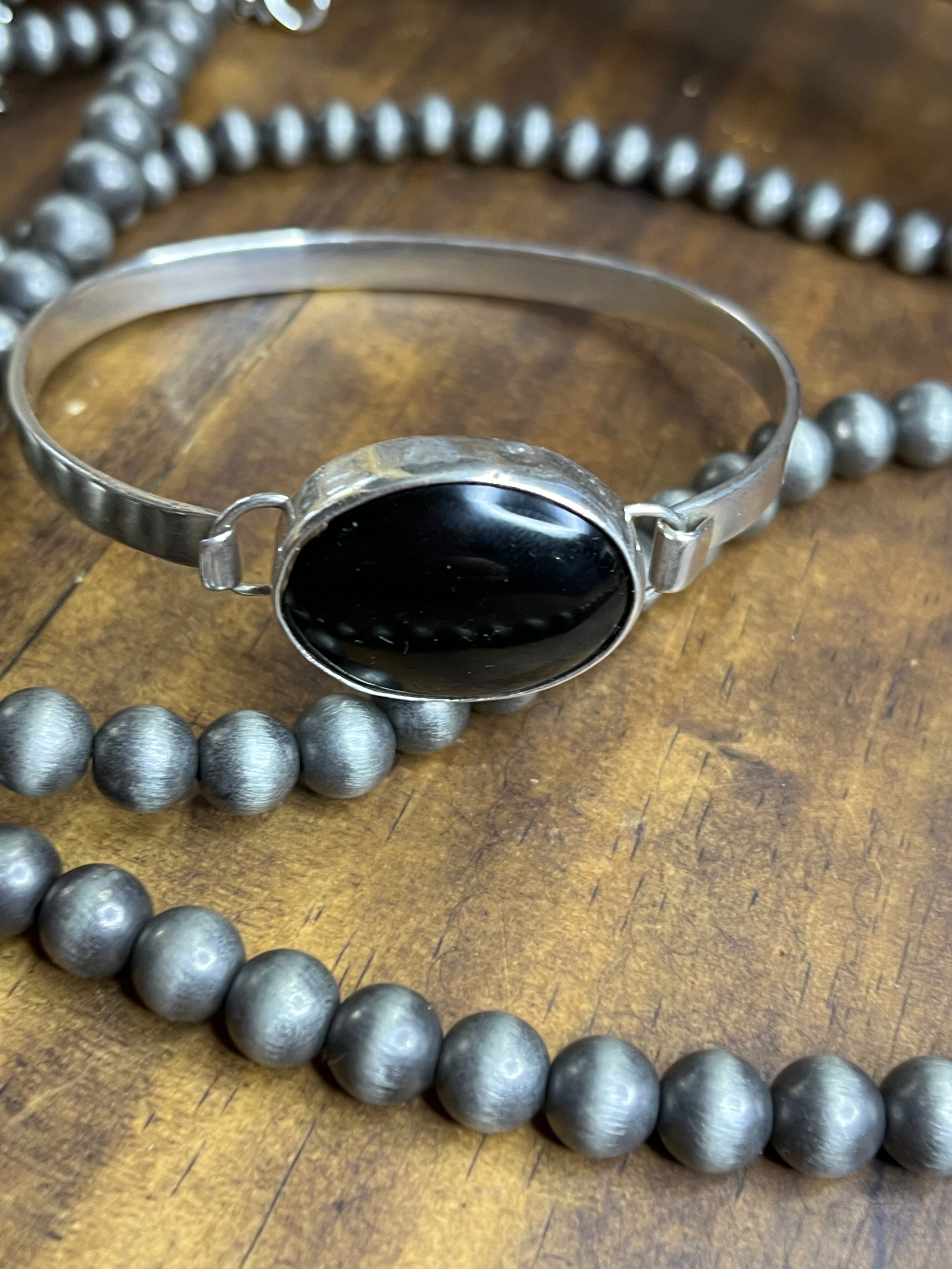 Black Onyx Taxco Bracelet