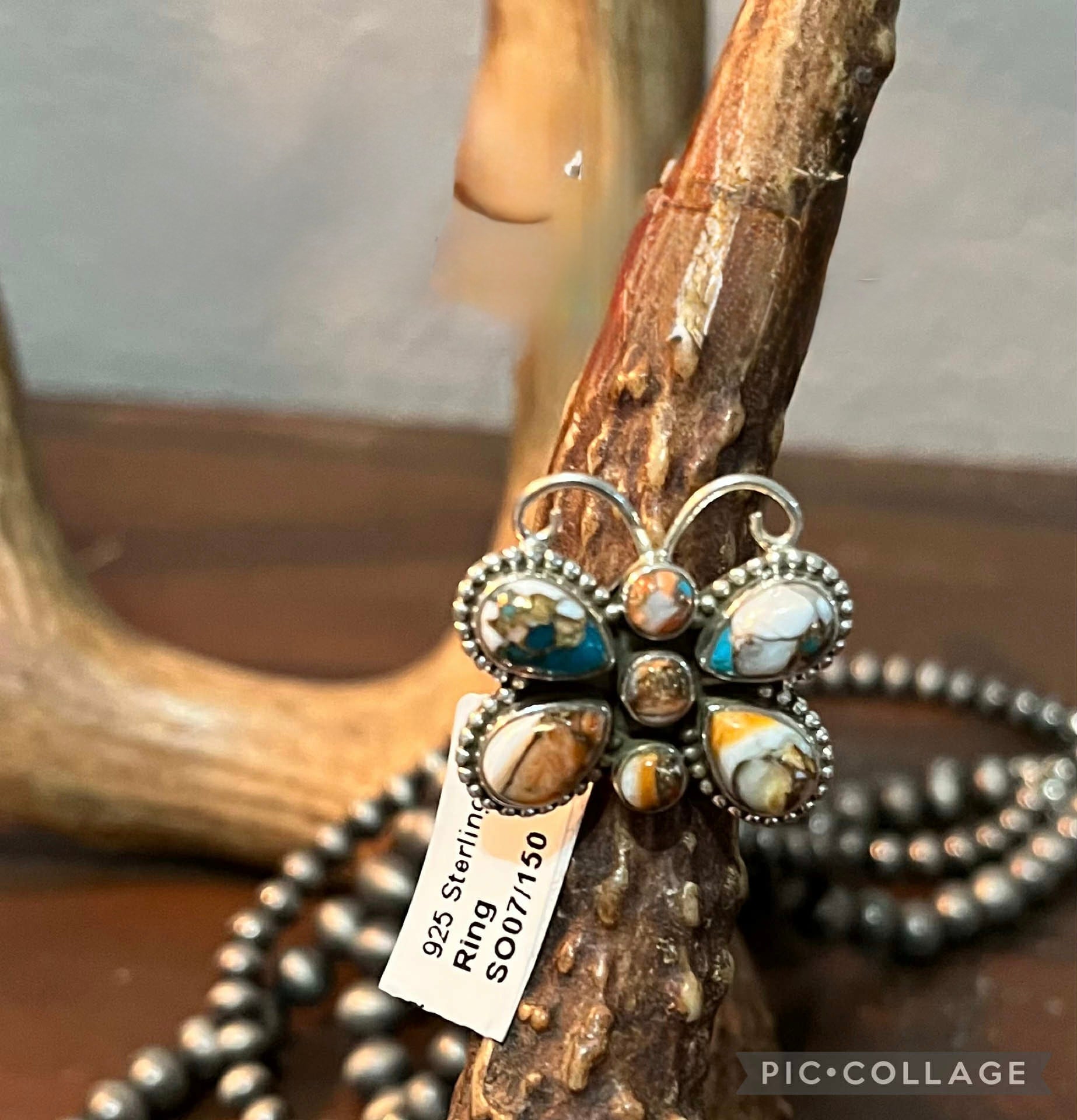 Orange Blue Spiny Ring