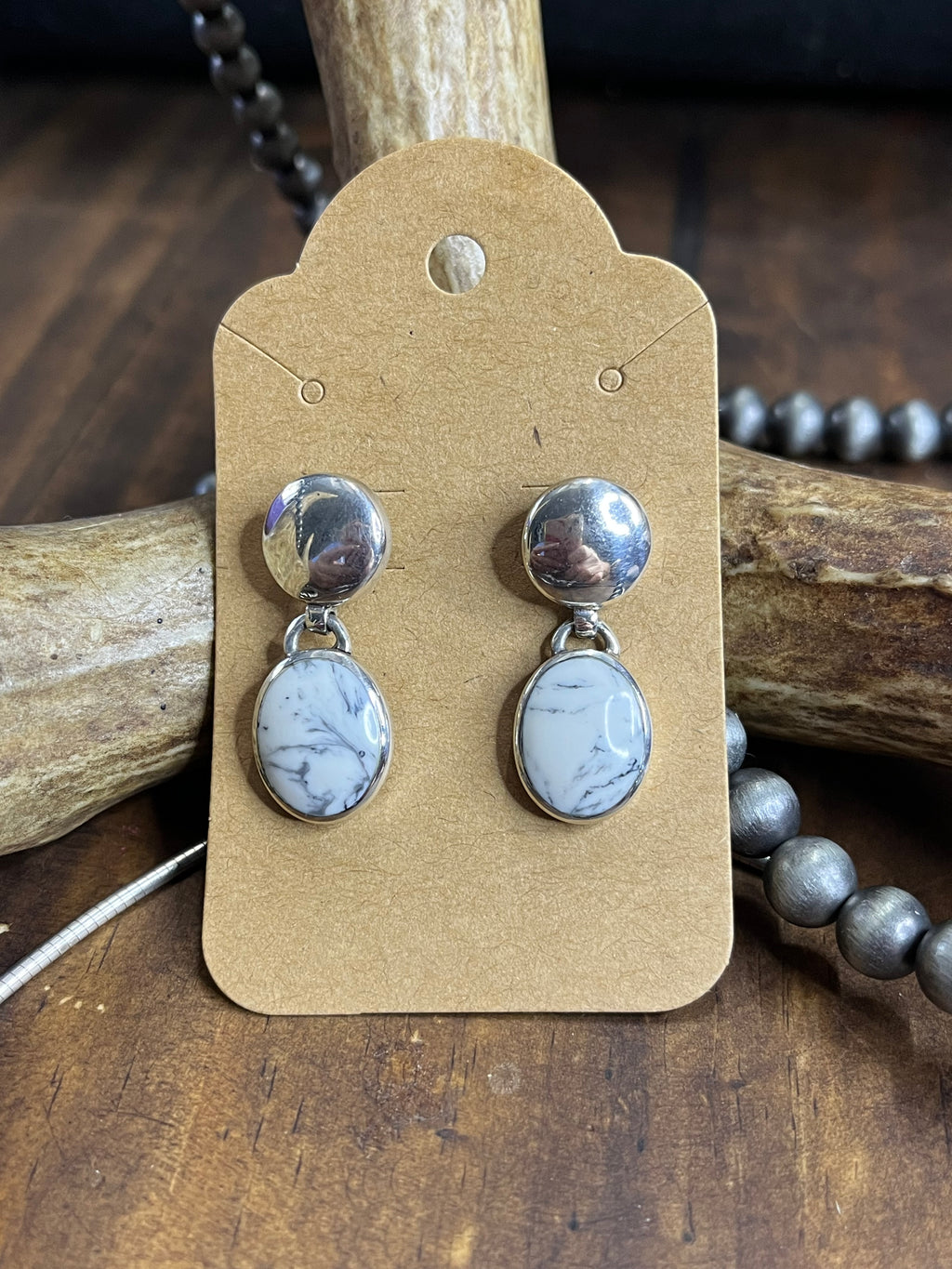 White Buffalo Earrings