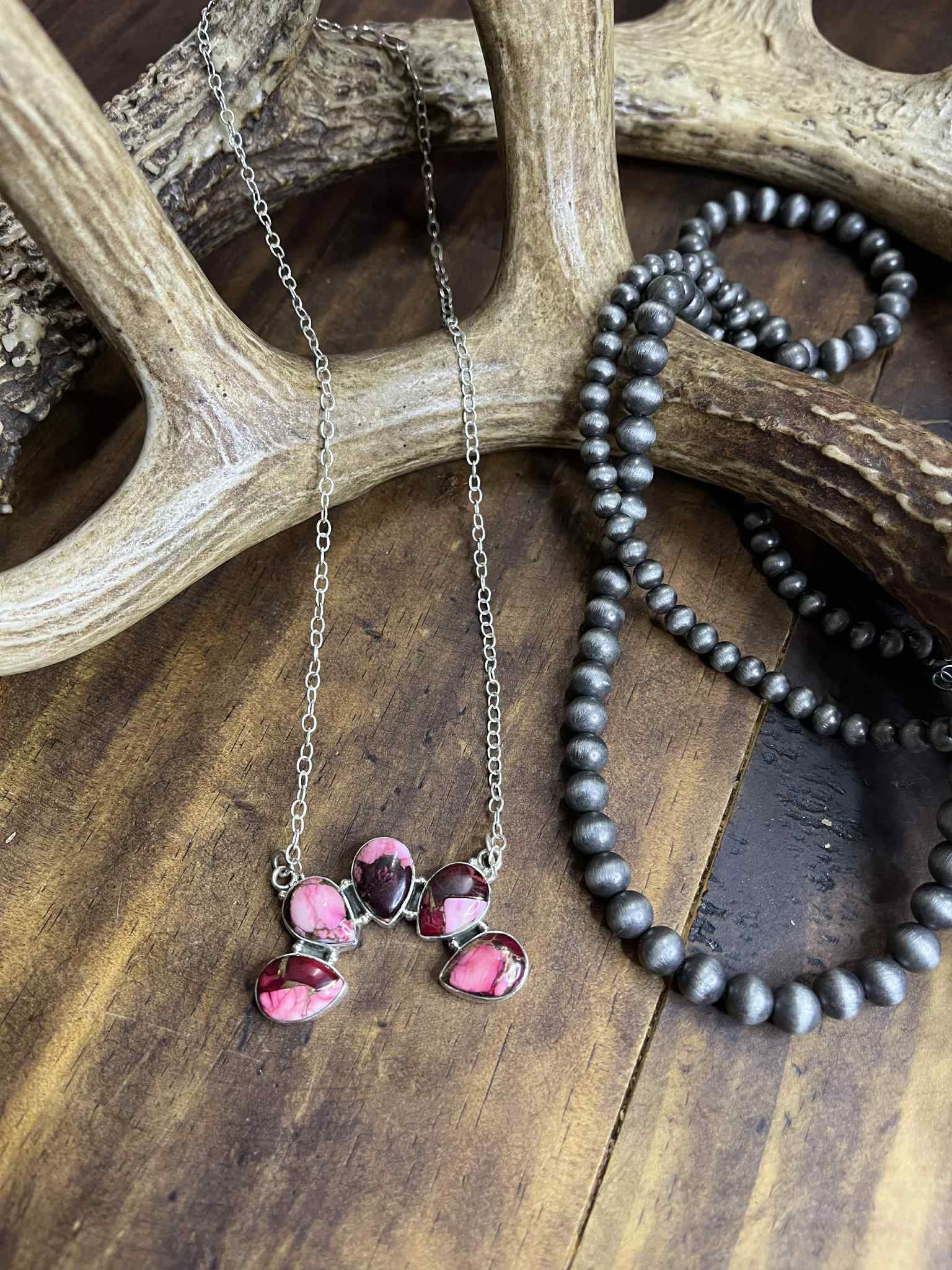 Red Dahlia Necklace