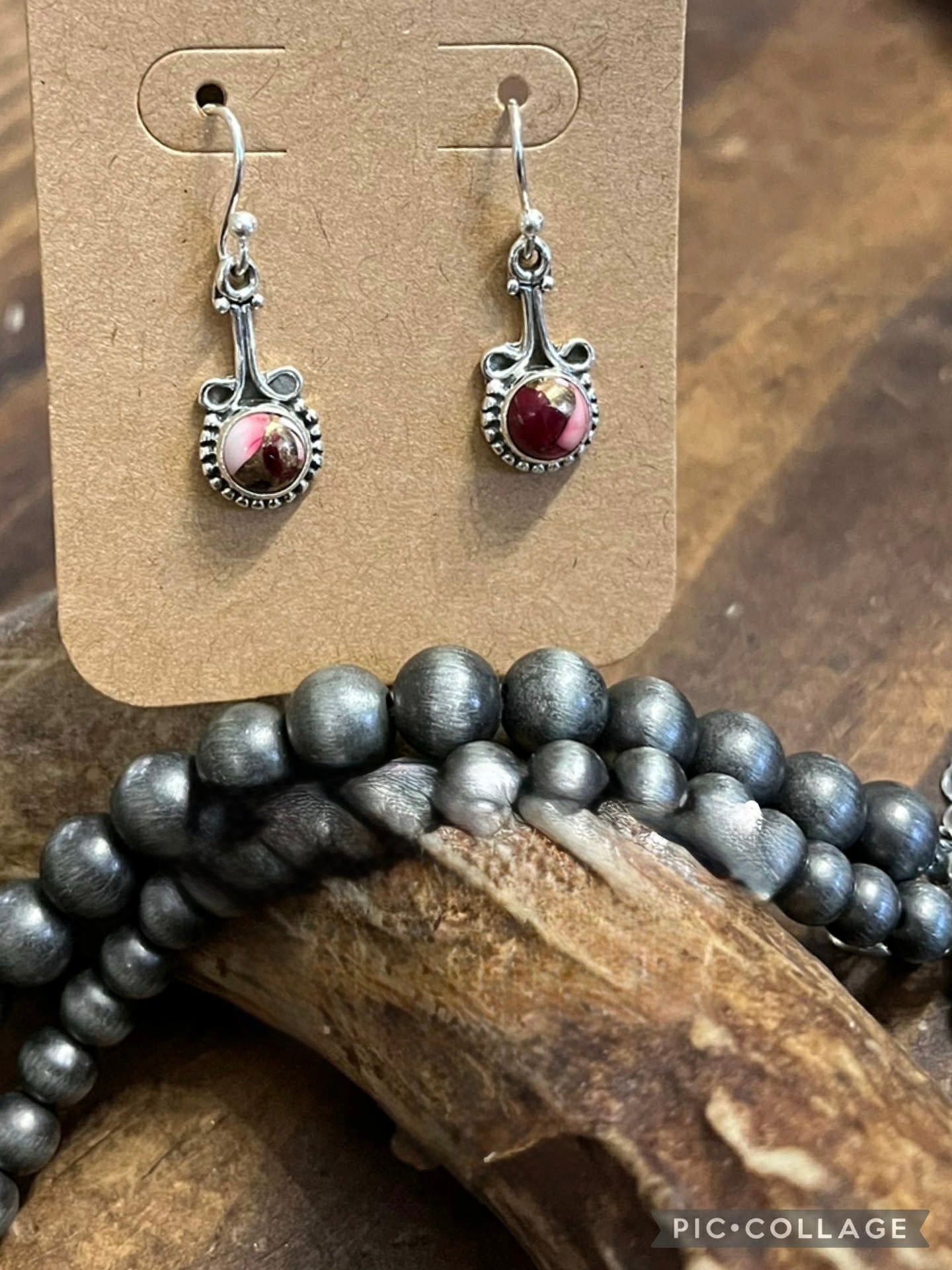 Rose Dahlia Earrings