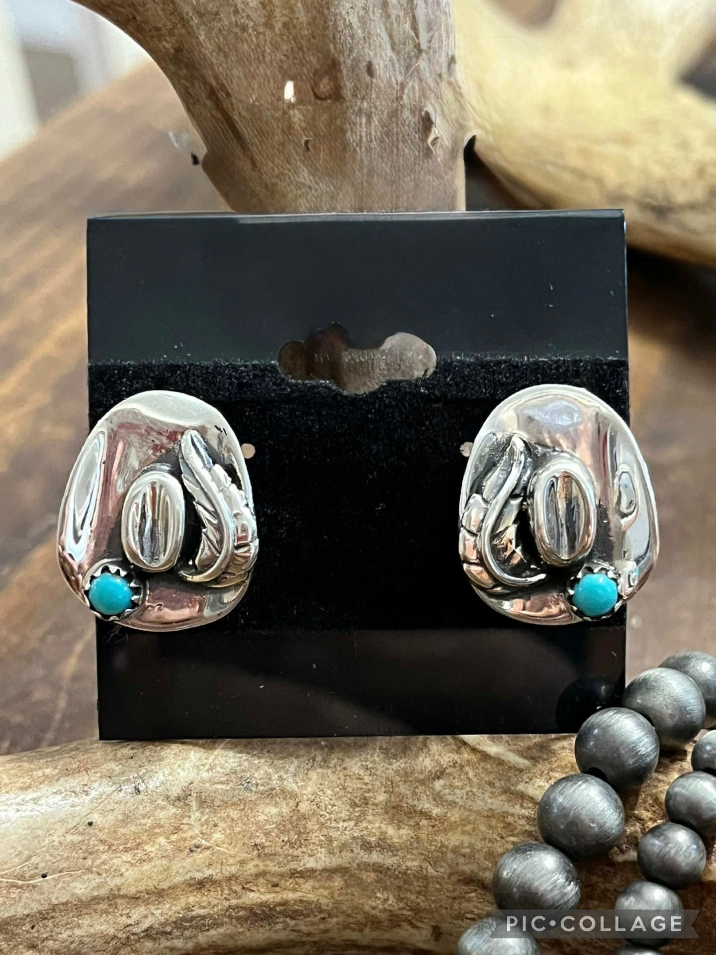 Turquoise Cowboy Hat Earrings