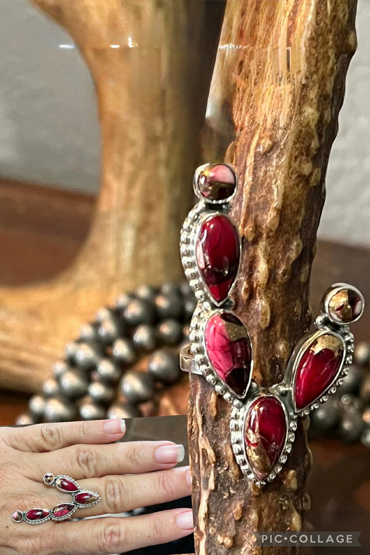 Rose Dahlia Cactus Ring