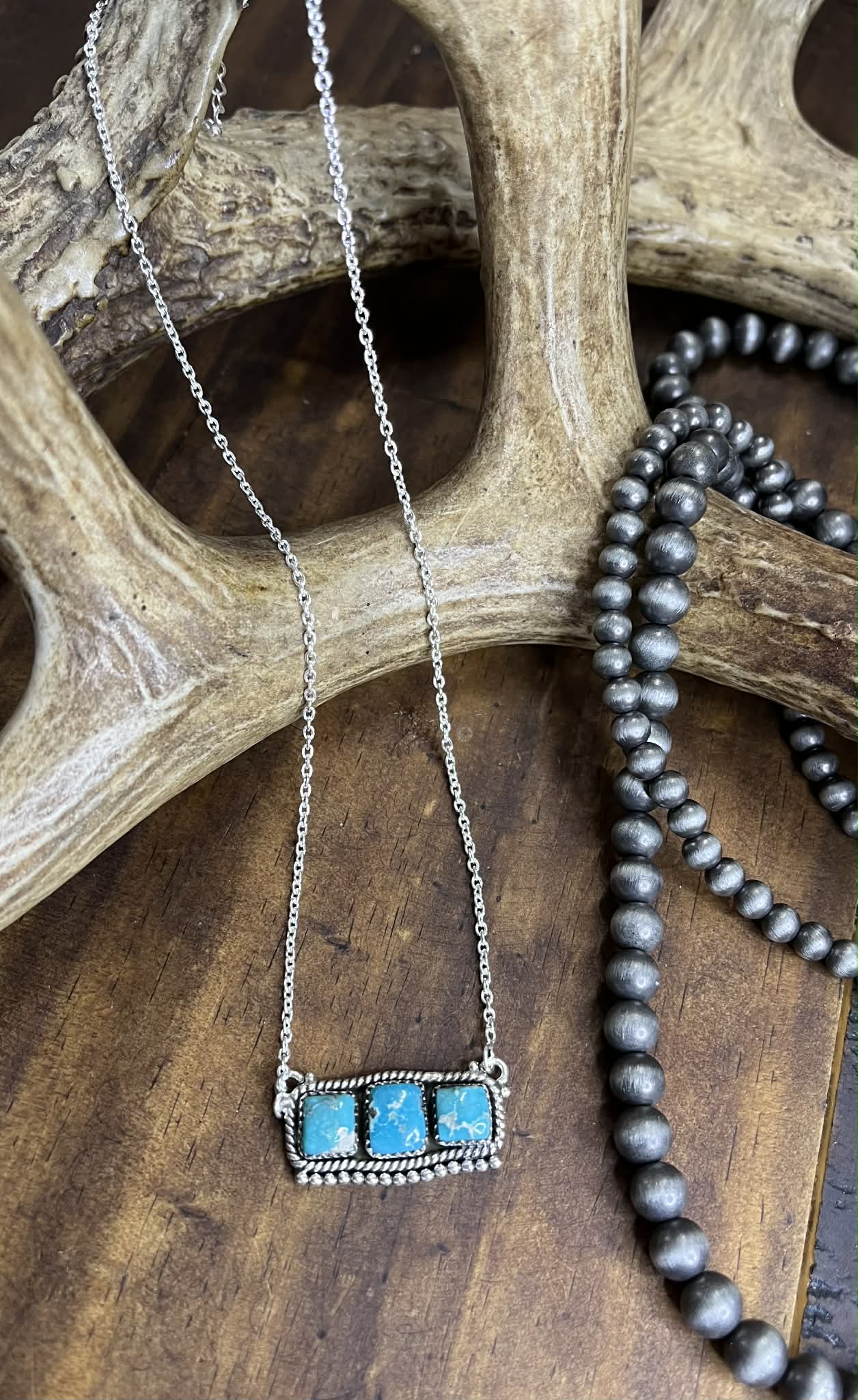 Whitewater Turquoise Bar Necklace