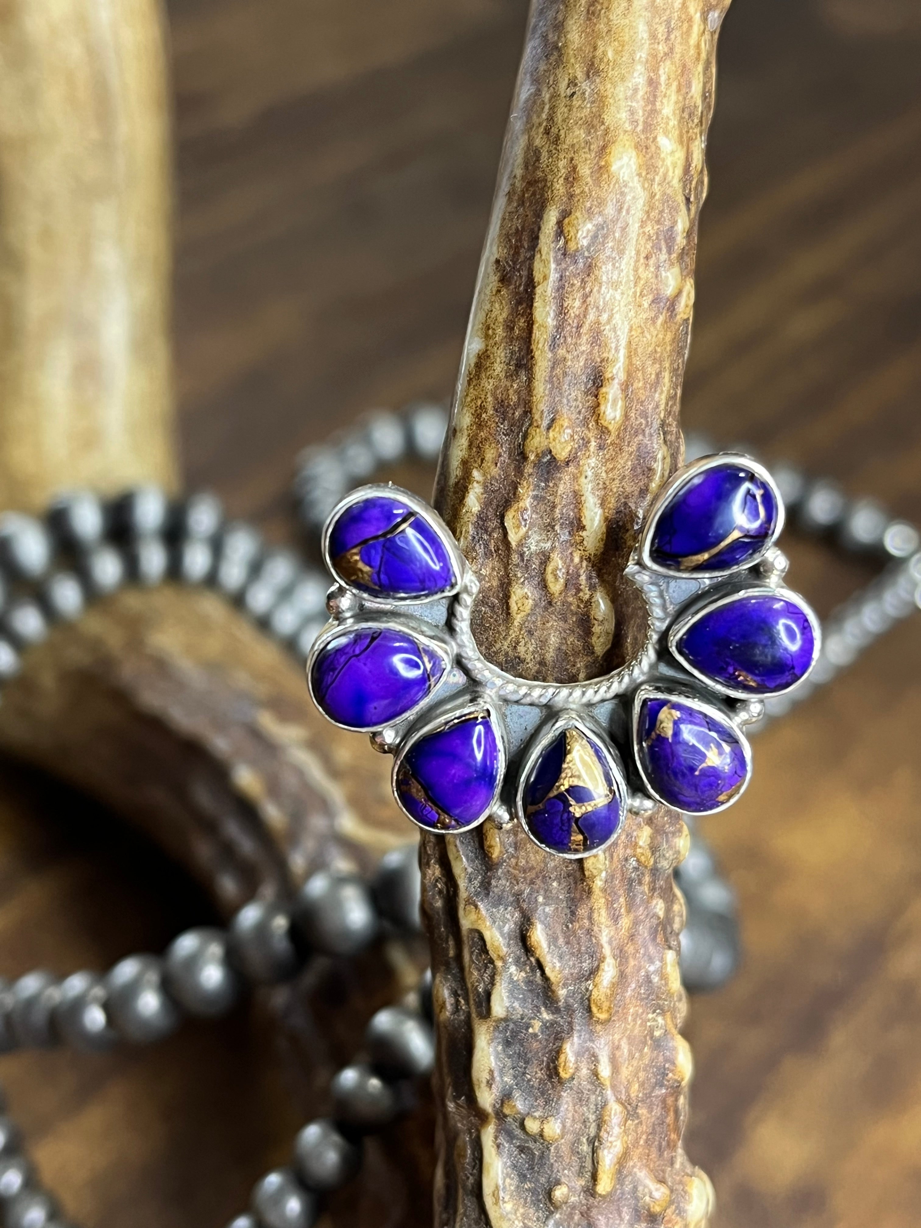 Purple Dahlia Naja Ring
