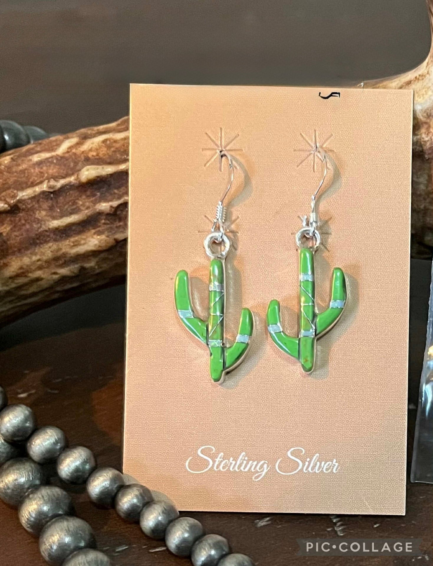 Green Apple/Opal Earrings